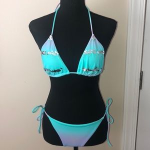 Victoria’s Secret Teal Blue/purple Ombré Bikini